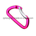 D forma de liga de alumínio Springcarabiner Gancho Clip Dr-Z0084